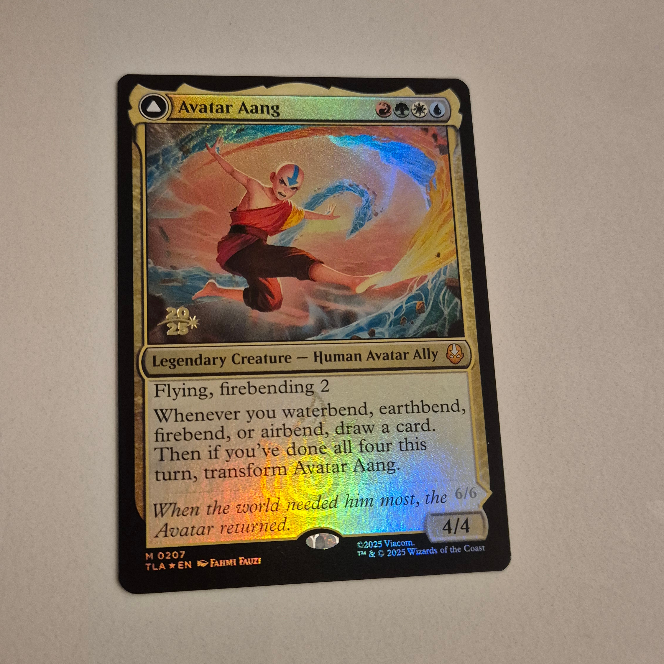 Avatar Aang prerelease stamped