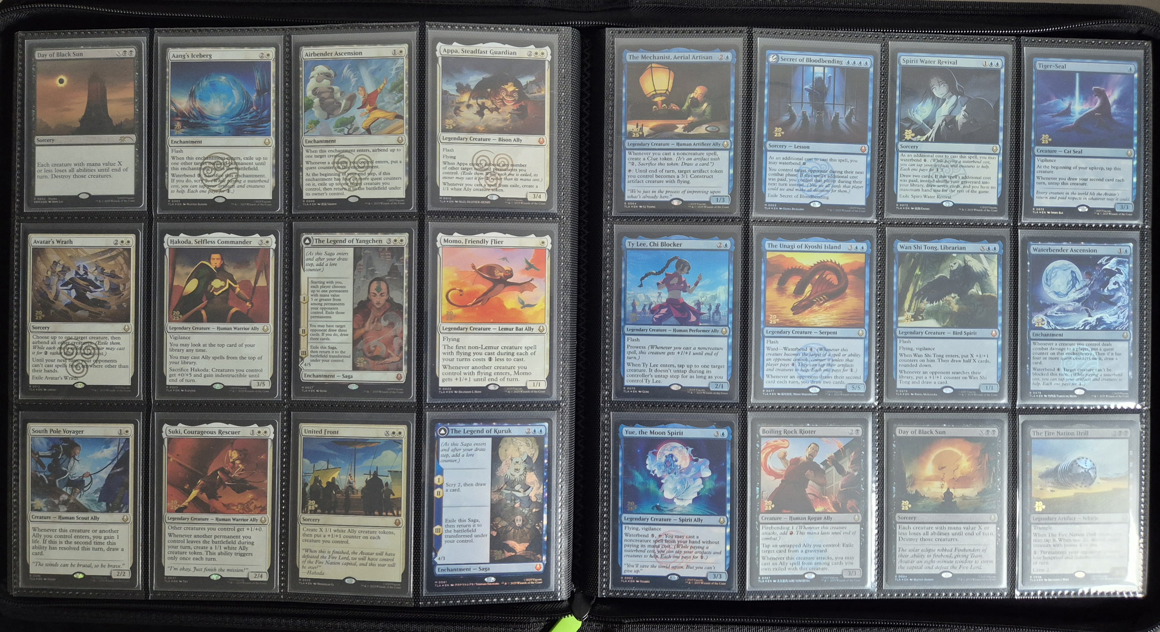 Two pages of prerelease stamp cards